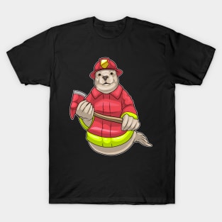 Seal Firefighter Axe Fire department T-Shirt